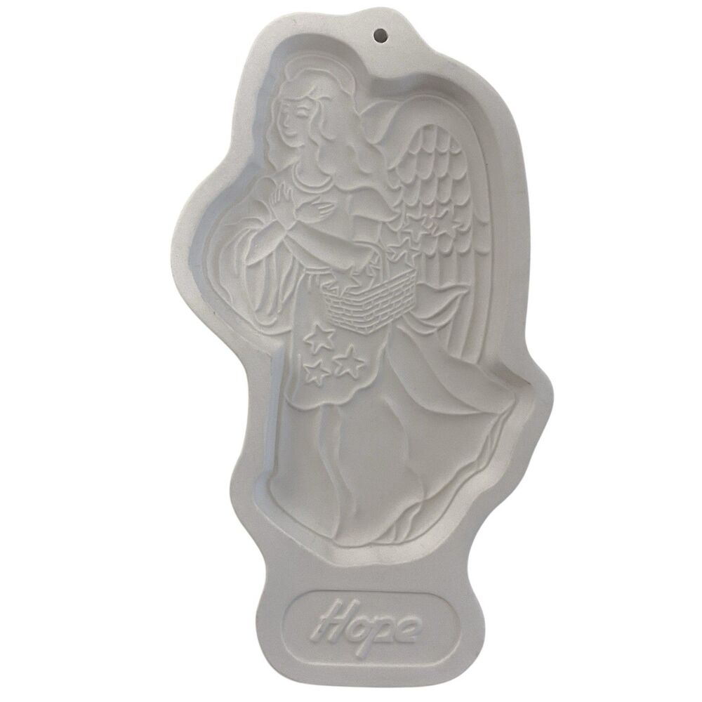 Vintage 1994 Longaberger Pottery Angel‎ Series Cookie Mold Hope Christmas